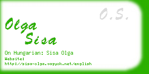 olga sisa business card